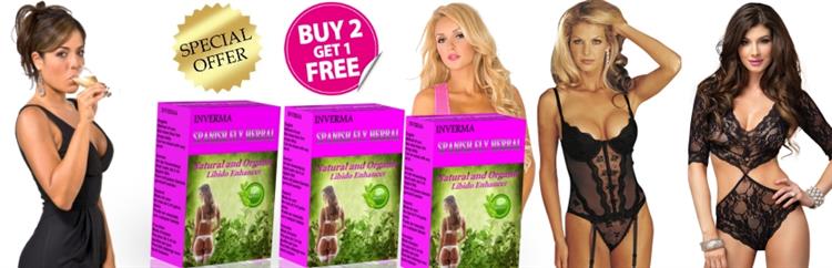 Spanish Fly herbal Love Drops promoted by Models with the products
